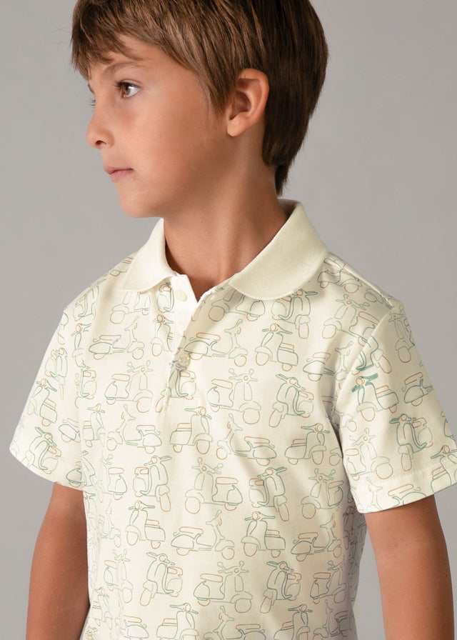 Polo m/curta estampada - mayoral - Mini Menino - SS26-3104
