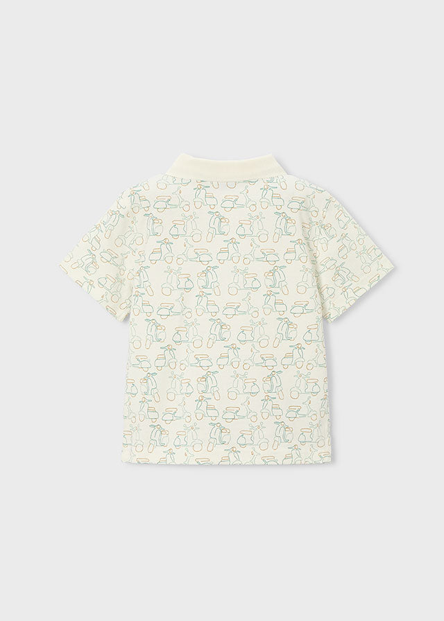 Polo m/curta estampada - mayoral - Mini Menino - SS26-3104