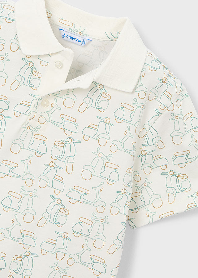 Polo m/curta estampada - mayoral - Mini Menino - SS26-3104
