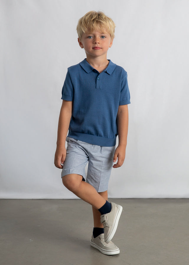 Polo m/curta tricô - mayoral - Mini Menino - SS26-3106