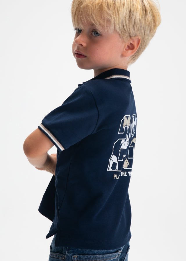 Polo m/curta print costas - mayoral - Mini Menino - SS26-3108