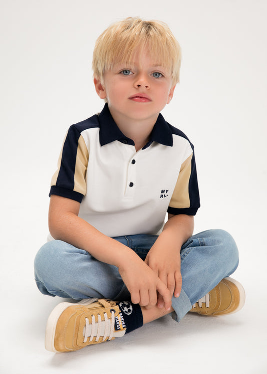 Polo m/curta combinado - mayoral - Mini Menino - SS26-3109