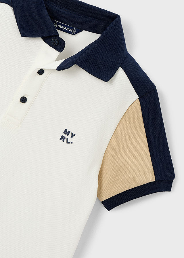Polo m/curta combinado - mayoral - Mini Menino - SS26-3109