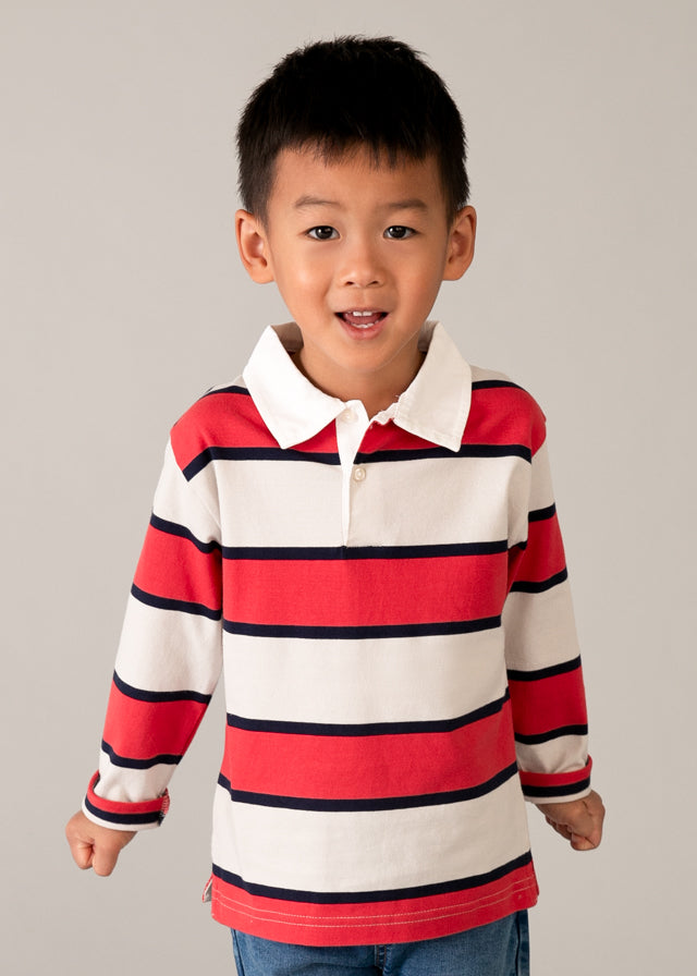 Polo m/comp. riscas - mayoral - Mini Menino - SS26-3111