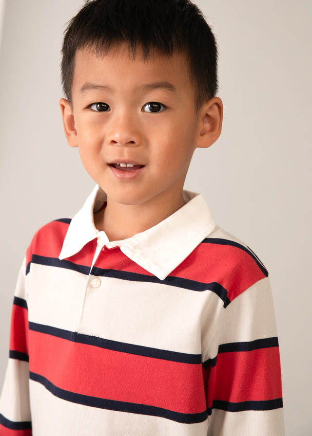Polo m/comp. riscas - mayoral - Mini Menino - SS26-3111
