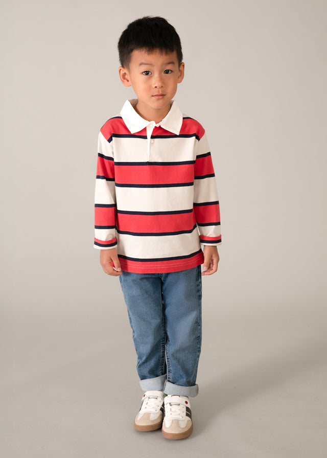 Polo m/comp. riscas - mayoral - Mini Menino - SS26-3111