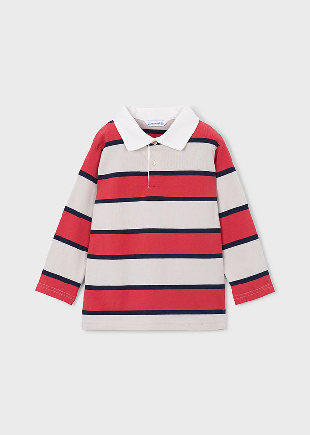 Polo m/comp. riscas - mayoral - Mini Menino - SS26-3111