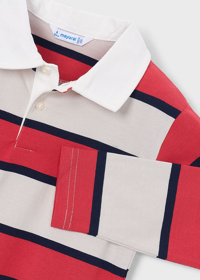 Polo m/comp. riscas - mayoral - Mini Menino - SS26-3111
