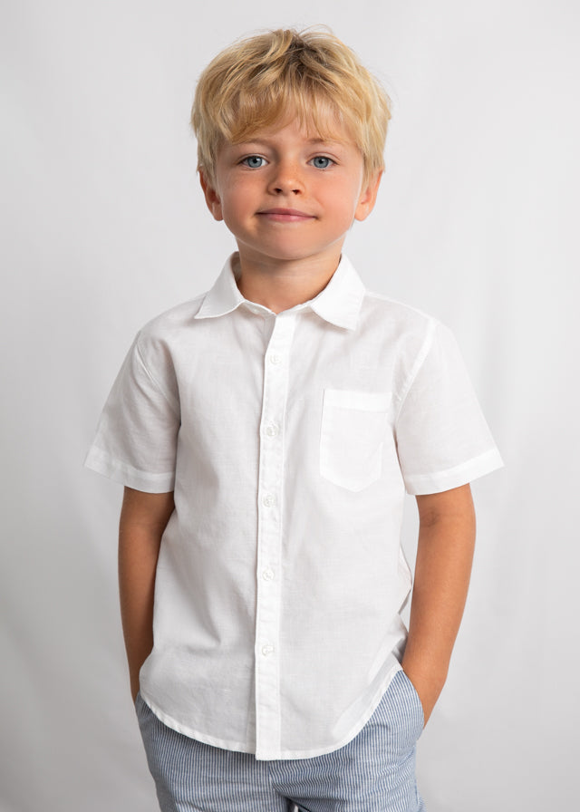 Camisa m/curta linho - mayoral - Mini Menino - SS26-3112