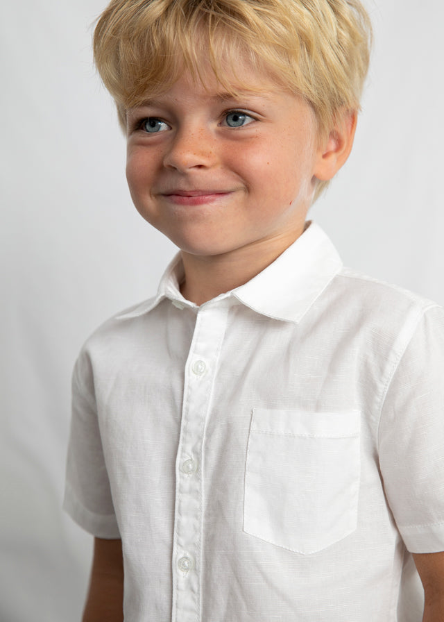 Camisa m/curta linho - mayoral - Mini Menino - SS26-3112