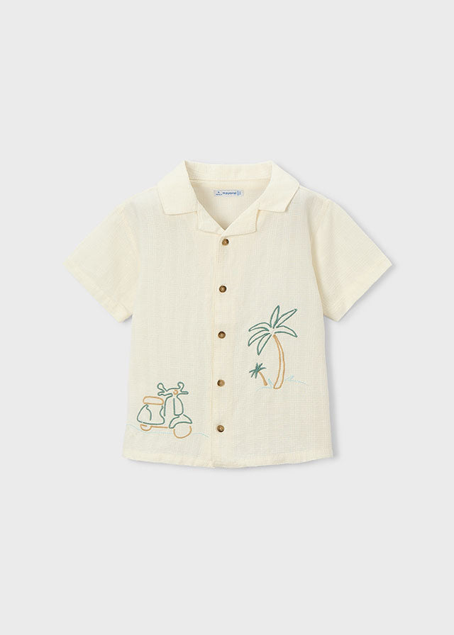 Camisa m/curta bordados - mayoral - Mini Menino - SS26-3114