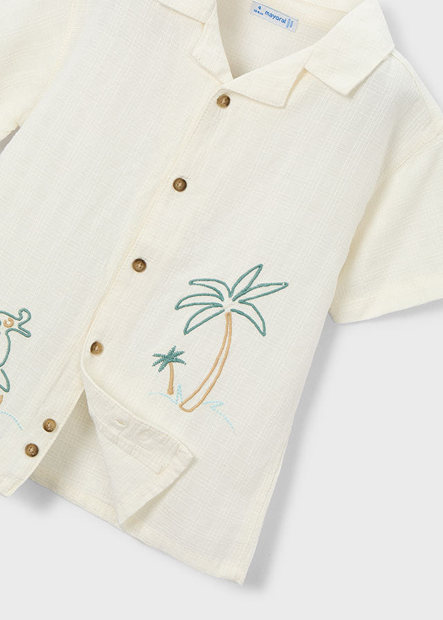 Camisa m/curta bordados - mayoral - Mini Menino - SS26-3114