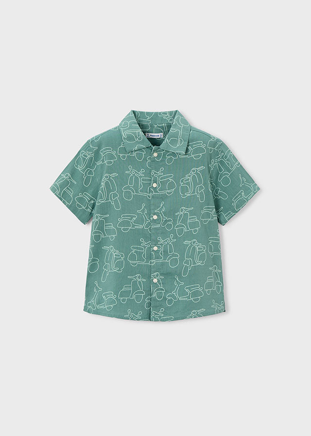 Camisa m/curta estampada - mayoral - Mini Menino - SS26-3115