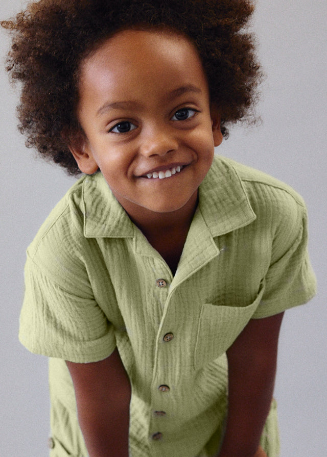 Camisa m/c bambula - mayoral - Mini Menino - SS26-3116