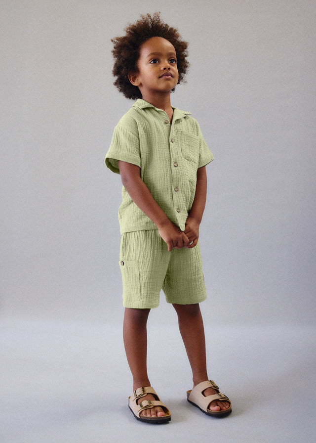Camisa m/c bambula - mayoral - Mini Menino - SS26-3116