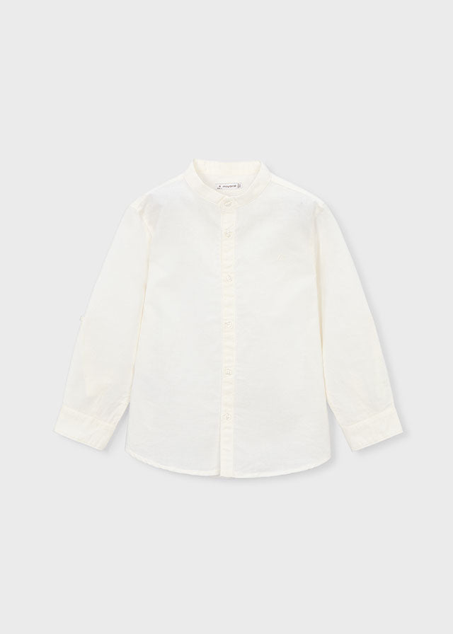 Camisa m/comp. gola padre lin - mayoral - Mini Menino - SS26-3118
