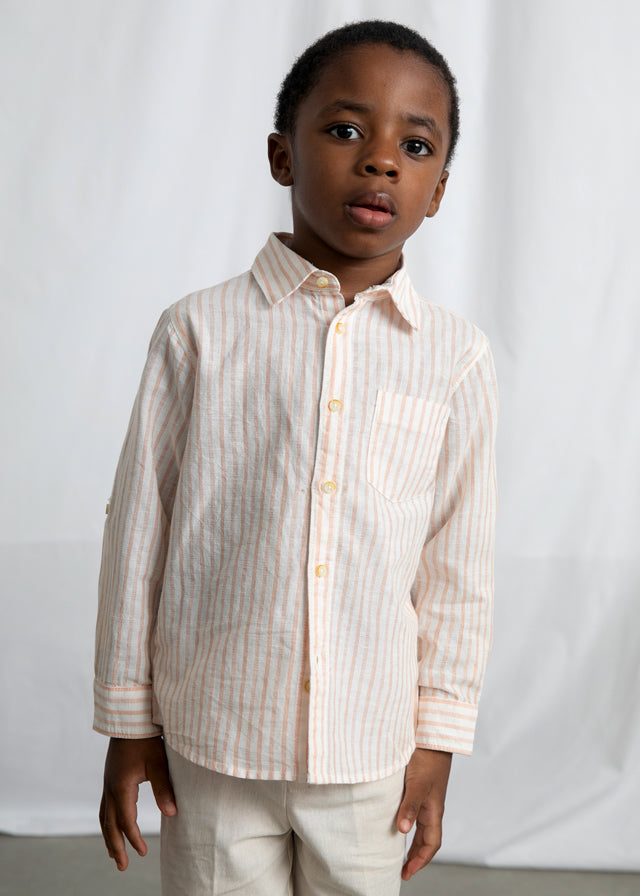 Camisa m/comp.linho - mayoral - Mini Menino - SS26-3119