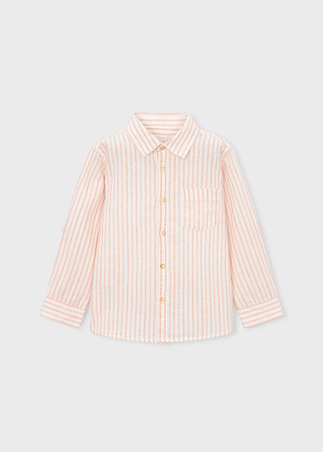 Camisa m/comp.linho - mayoral - Mini Menino - SS26-3119