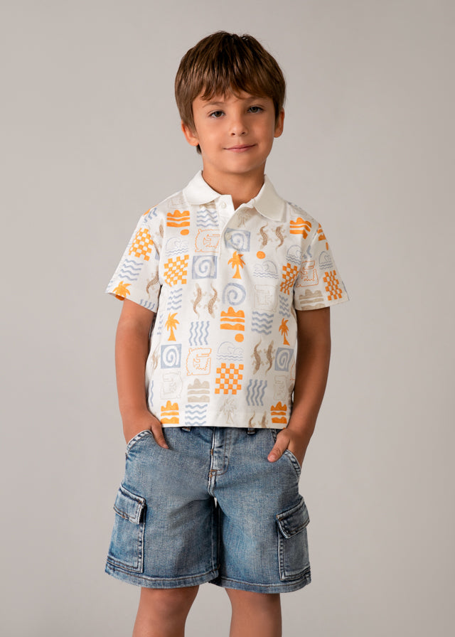 Bermuda jeans super cargo - mayoral - Mini Menino - SS26-3206