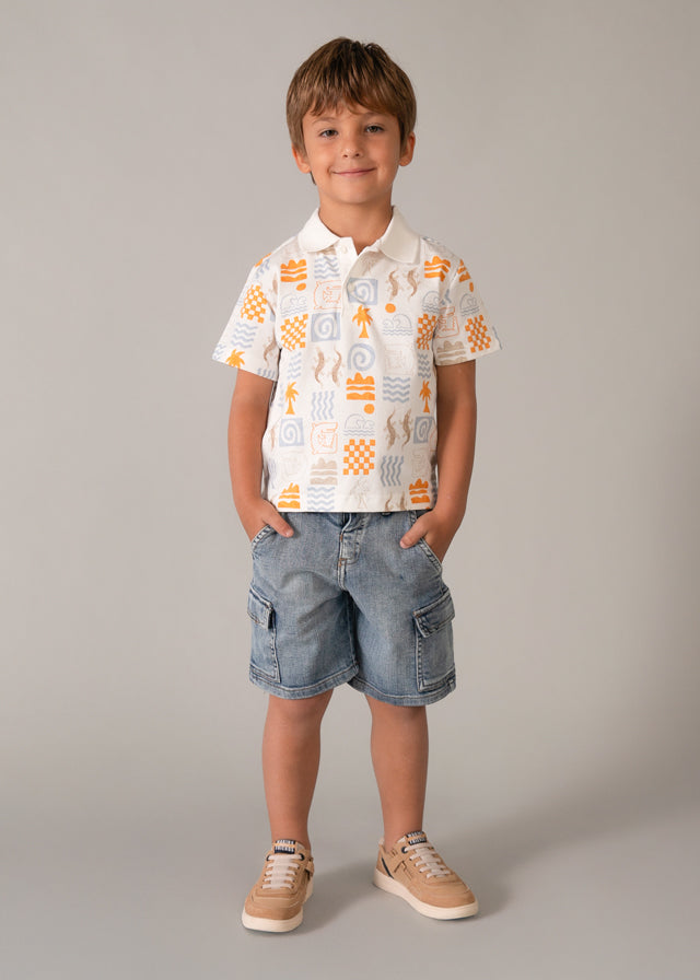 Bermuda jeans super cargo - mayoral - Mini Menino - SS26-3206