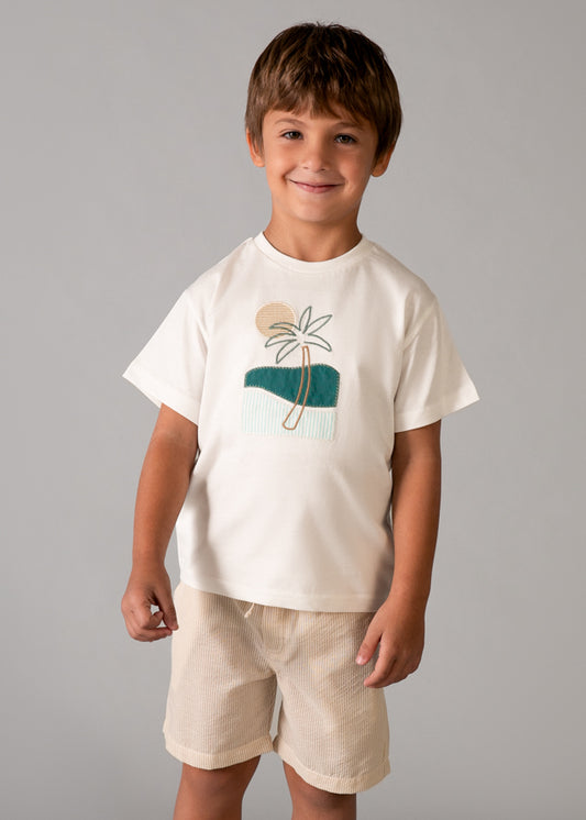 Cnj. bermuda seersucker - mayoral - Mini Menino - SS26-3218