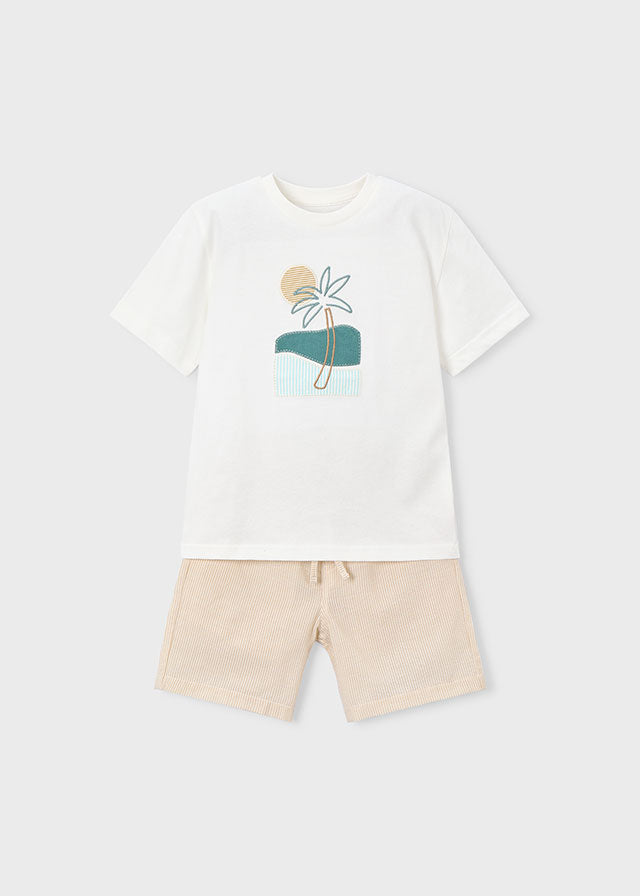 Cnj. bermuda seersucker - mayoral - Mini Menino - SS26-3218