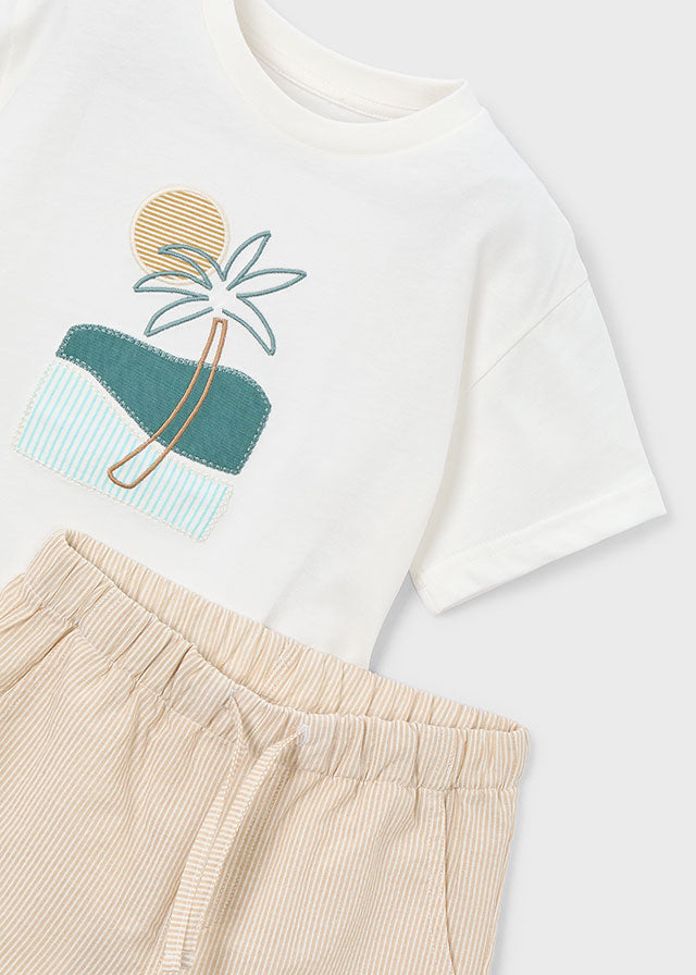 Cnj. bermuda seersucker - mayoral - Mini Menino - SS26-3218