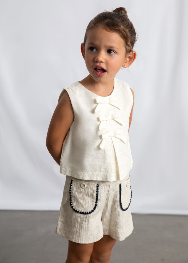 Calção bolsos - mayoral - Mini Menina - SS26-3219