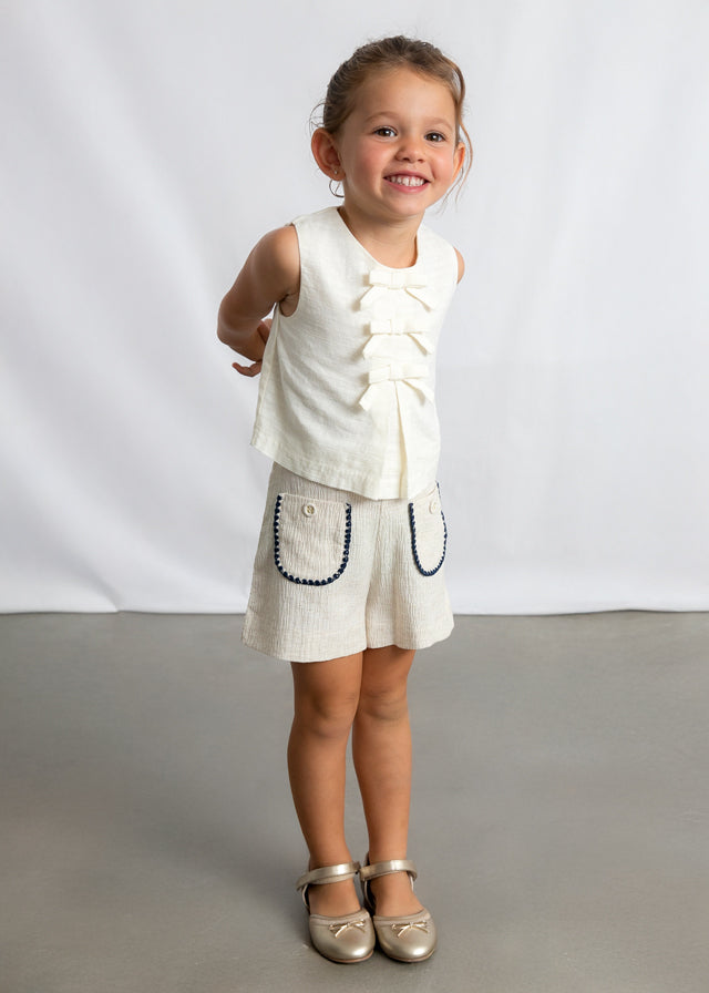 Calção bolsos - mayoral - Mini Menina - SS26-3219