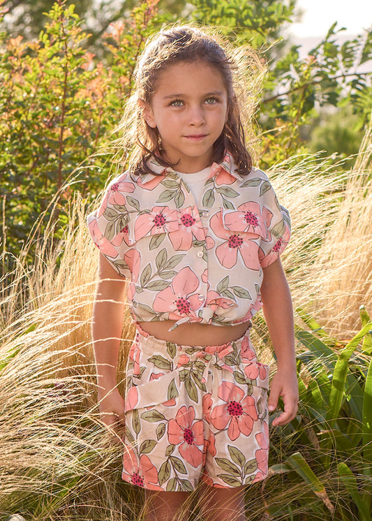 Calção estampado - mayoral - Mini Menina - SS26-3221