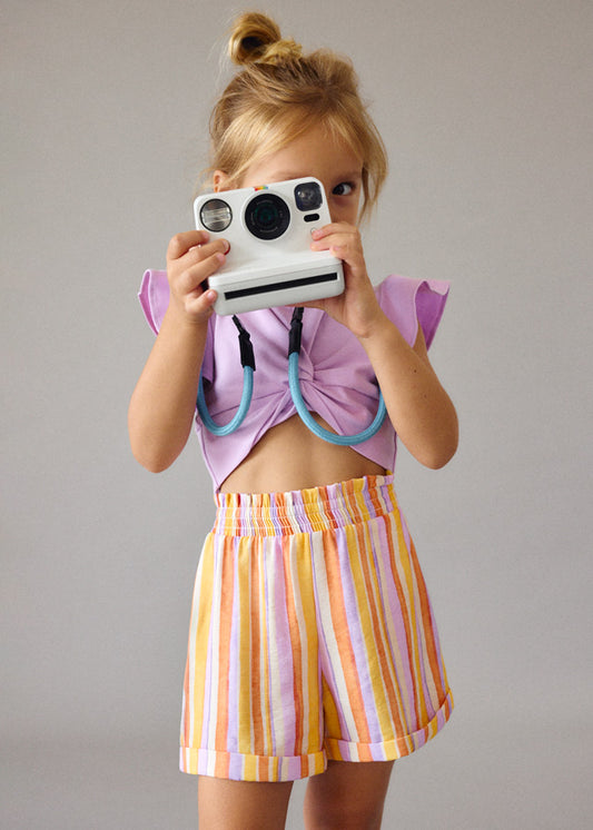 Conj. short riscas - mayoral - Mini Menina - SS26-3227