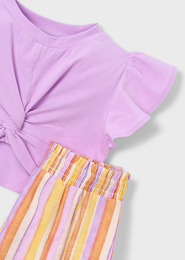 Conj. short riscas - mayoral - Mini Menina - SS26-3227