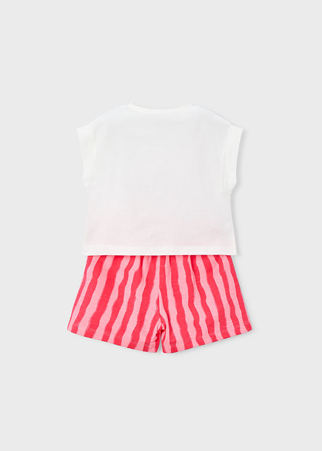 Conj. calção risca flame - mayoral - Mini Menina - SS26-3234