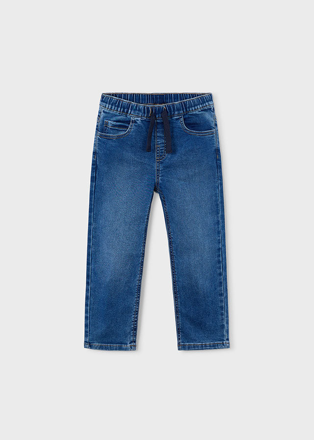Calça soft denim jogger - mayoral - Mini Menino - SS26-3579