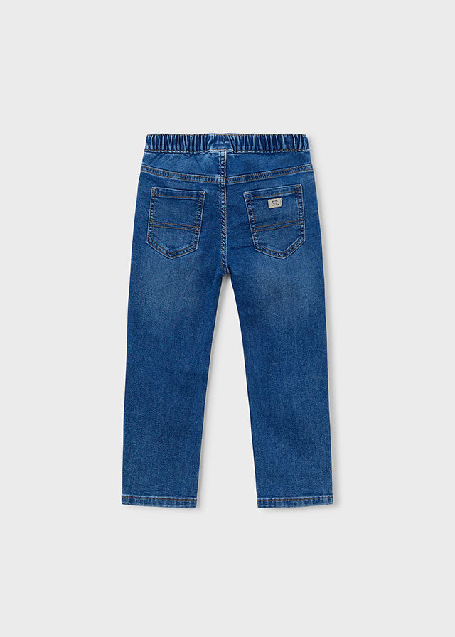 Calça soft denim jogger - mayoral - Mini Menino - SS26-3579