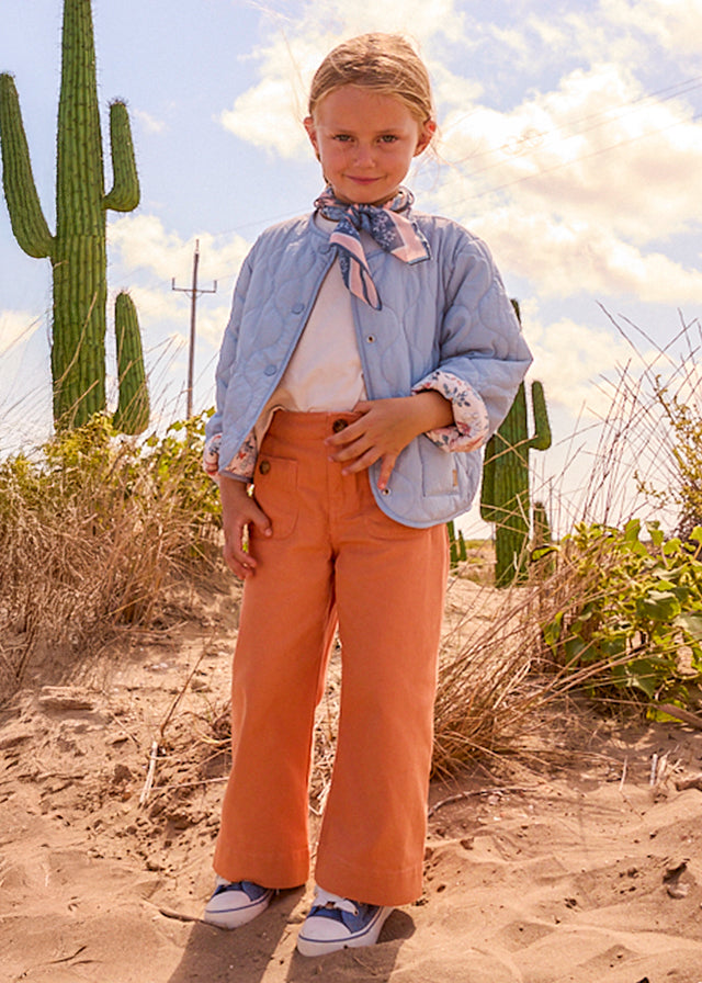 Calças em sarja marinha - mayoral - Mini Menina - SS26-3587