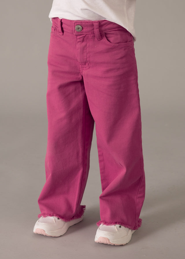 Calça sarja c/ pernas largas - mayoral - Mini Menina - SS26-3588