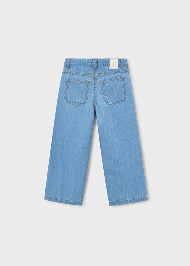 Calça denim fluida - mayoral - Mini Menina - SS26-3590