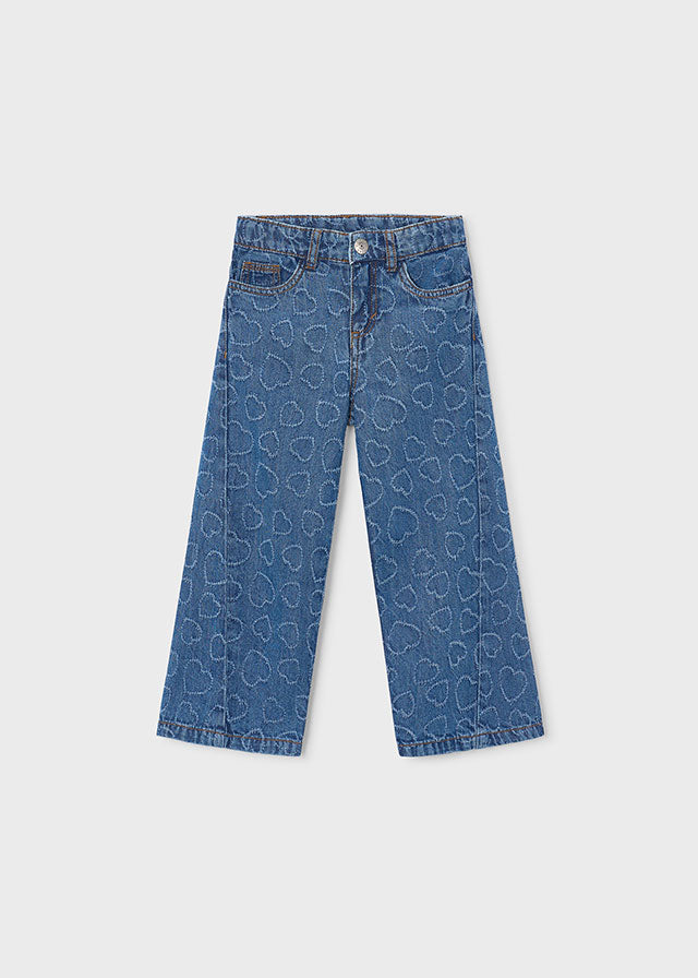 Calça denim fluida - mayoral - Mini Menina - SS26-3590
