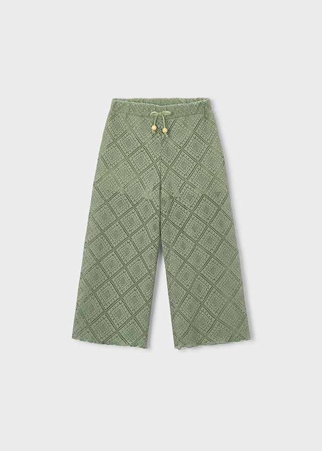 Calças largas de crochê - mayoral - Mini Menina - SS26-3591