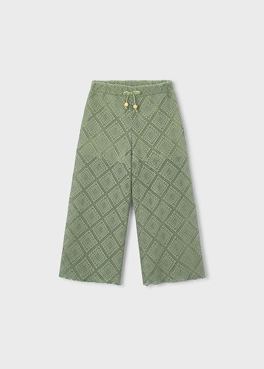 Calças largas de crochê - mayoral - Mini Menina - SS26-3591