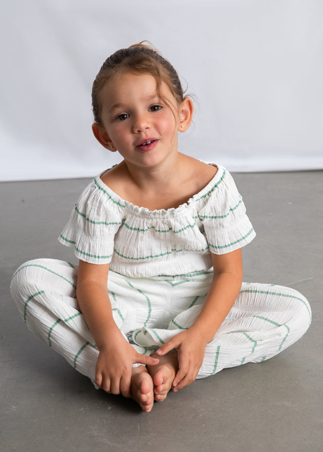 Conj. calça riscas - mayoral - Mini Menina - SS26-3593