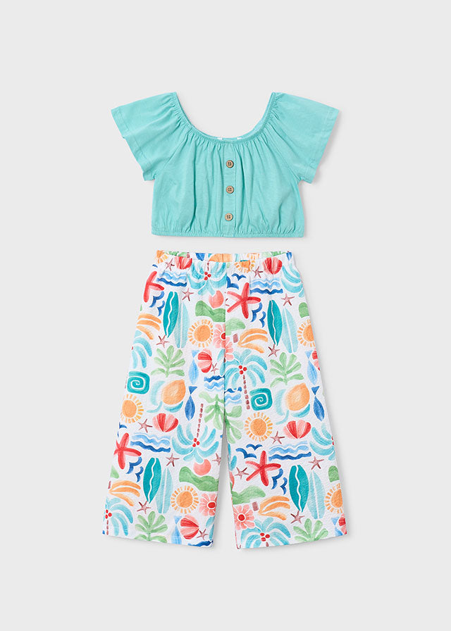 Conj. calça estampada - mayoral - Mini Menina - SS26-3597