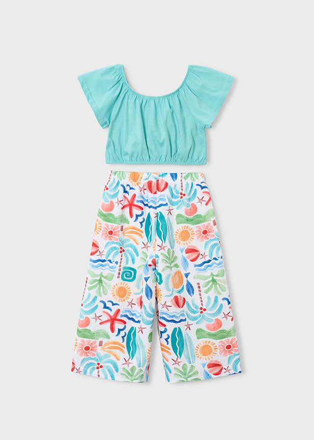 Conj. calça estampada - mayoral - Mini Menina - SS26-3597