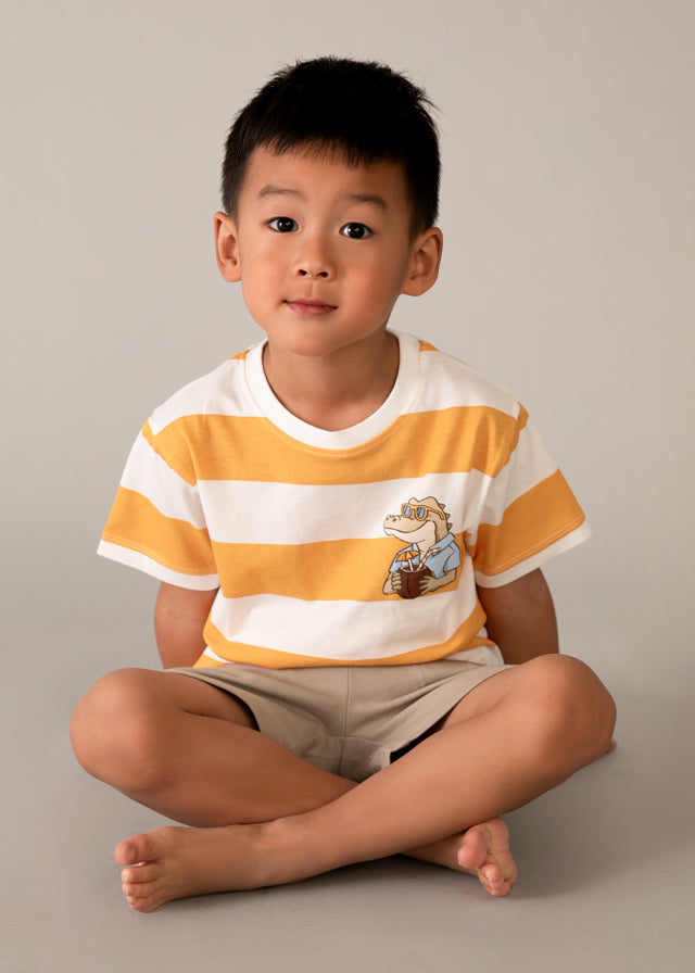 Conj. calção "good vibes" - mayoral - Mini Menino - SS26-3602