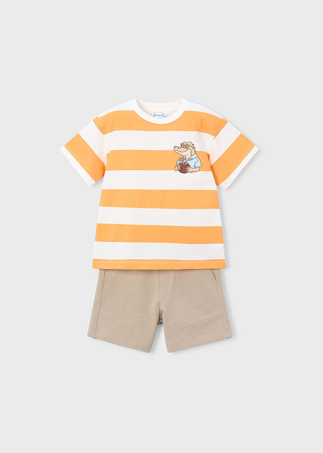 Conj. calção "good vibes" - mayoral - Mini Menino - SS26-3602