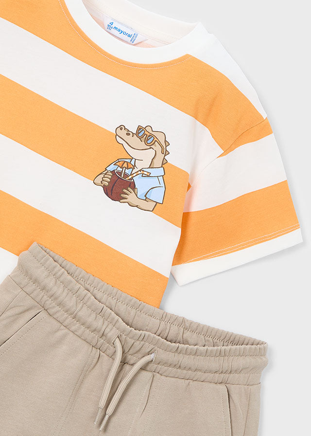 Conj. calção "good vibes" - mayoral - Mini Menino - SS26-3602