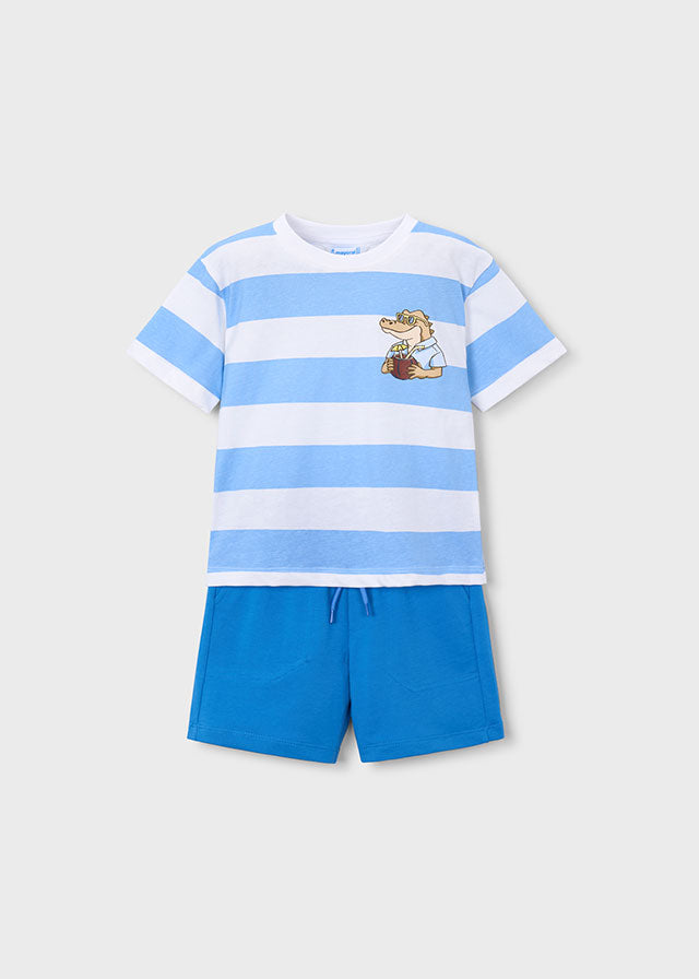 Conj. calção "good vibes" - mayoral - Mini Menino - SS26-3602