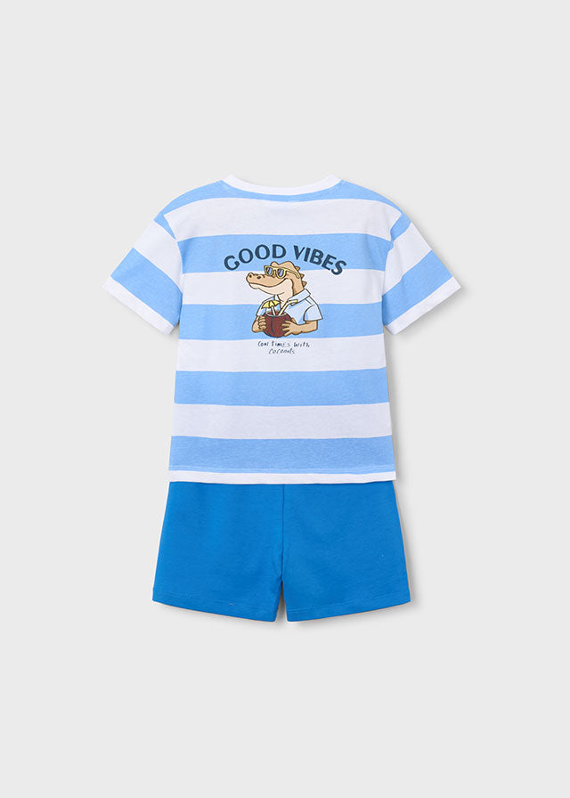 Conj. calção "good vibes" - mayoral - Mini Menino - SS26-3602