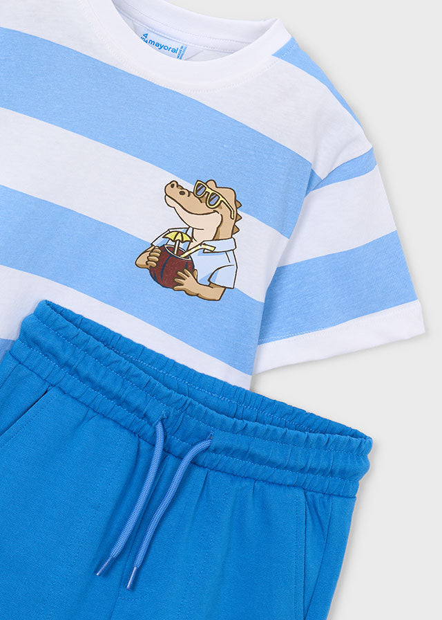 Conj. calção "good vibes" - mayoral - Mini Menino - SS26-3602